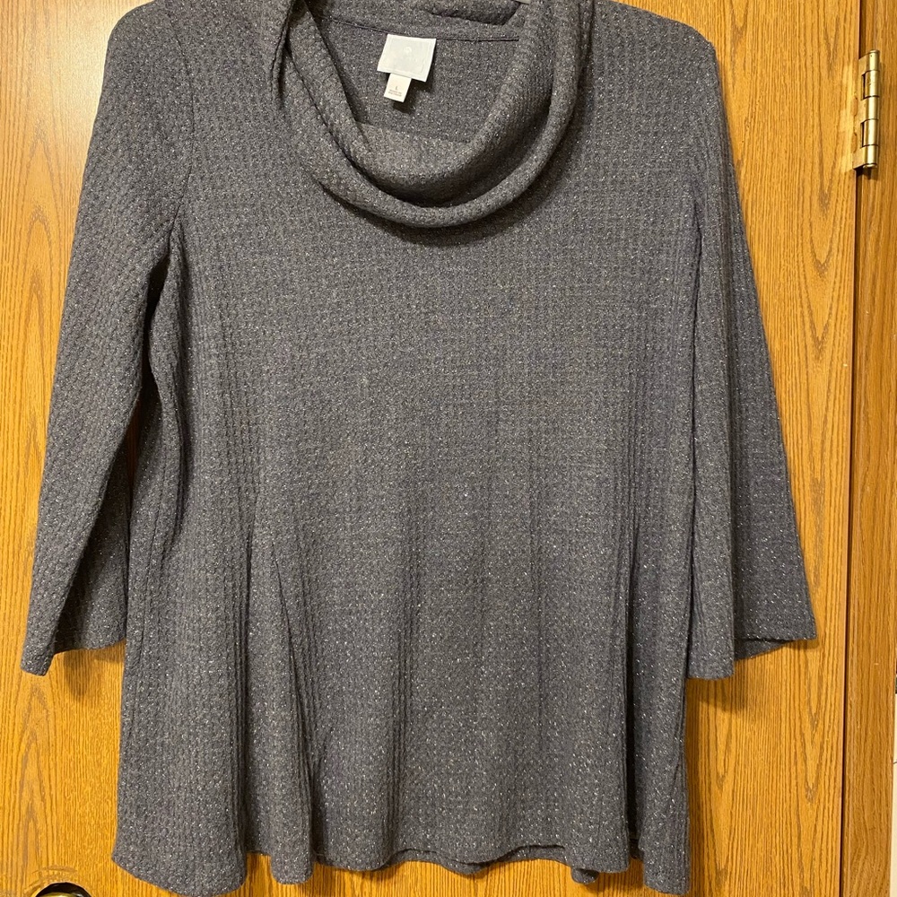 Sunday gray loose turtleneck sweater sz L